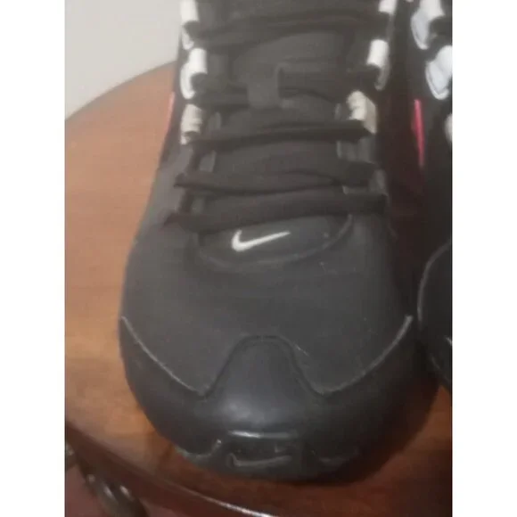 Nike Shox Avenue Womens Running Shoes Sneakers Black/Red 844131-003 Leather Sz 6 - Picture 7 of 13